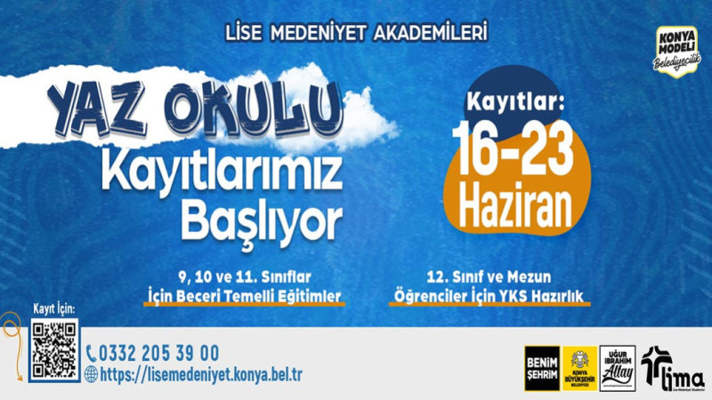 LİSE MEDENİYET AKADEMİLERİ’NDE YAZ DÖNEMİ KAYITLARI BAŞLIYOR